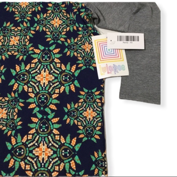 Lularoe Randy tee size XS NWT Abstract pattern - Picture 7 of 9